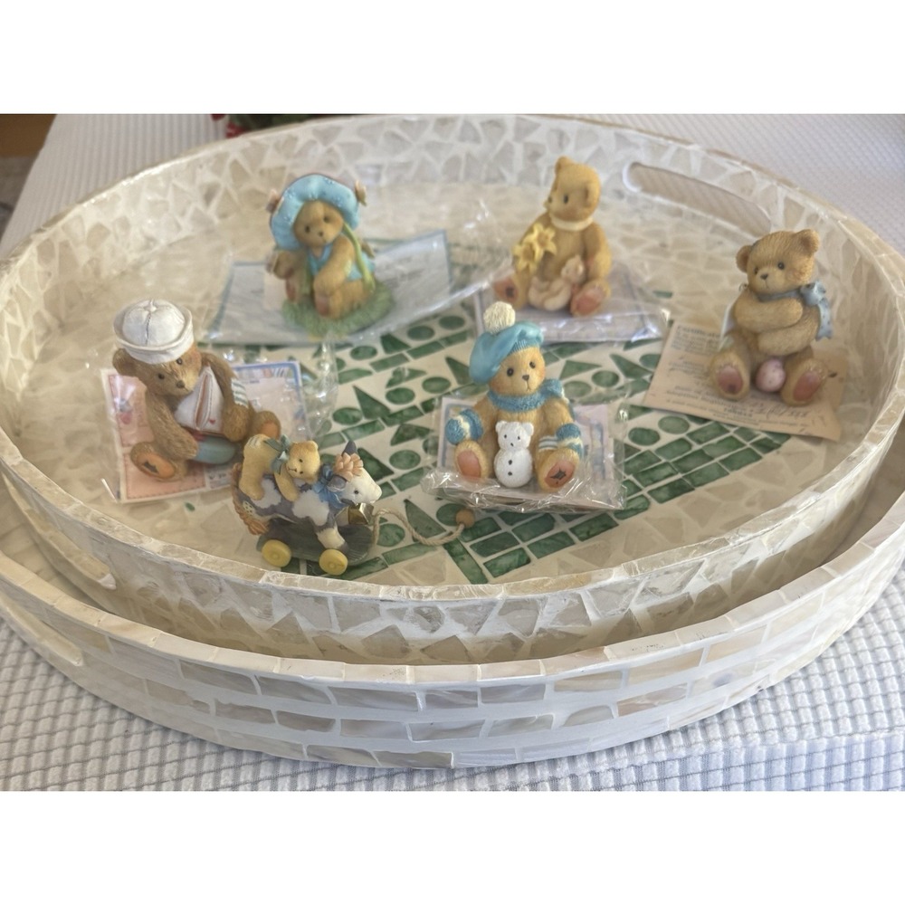 Cherished Teddies Lot of 6w/ Boxes 5COAs Seasonal Birthday Winter Sailor Vintage